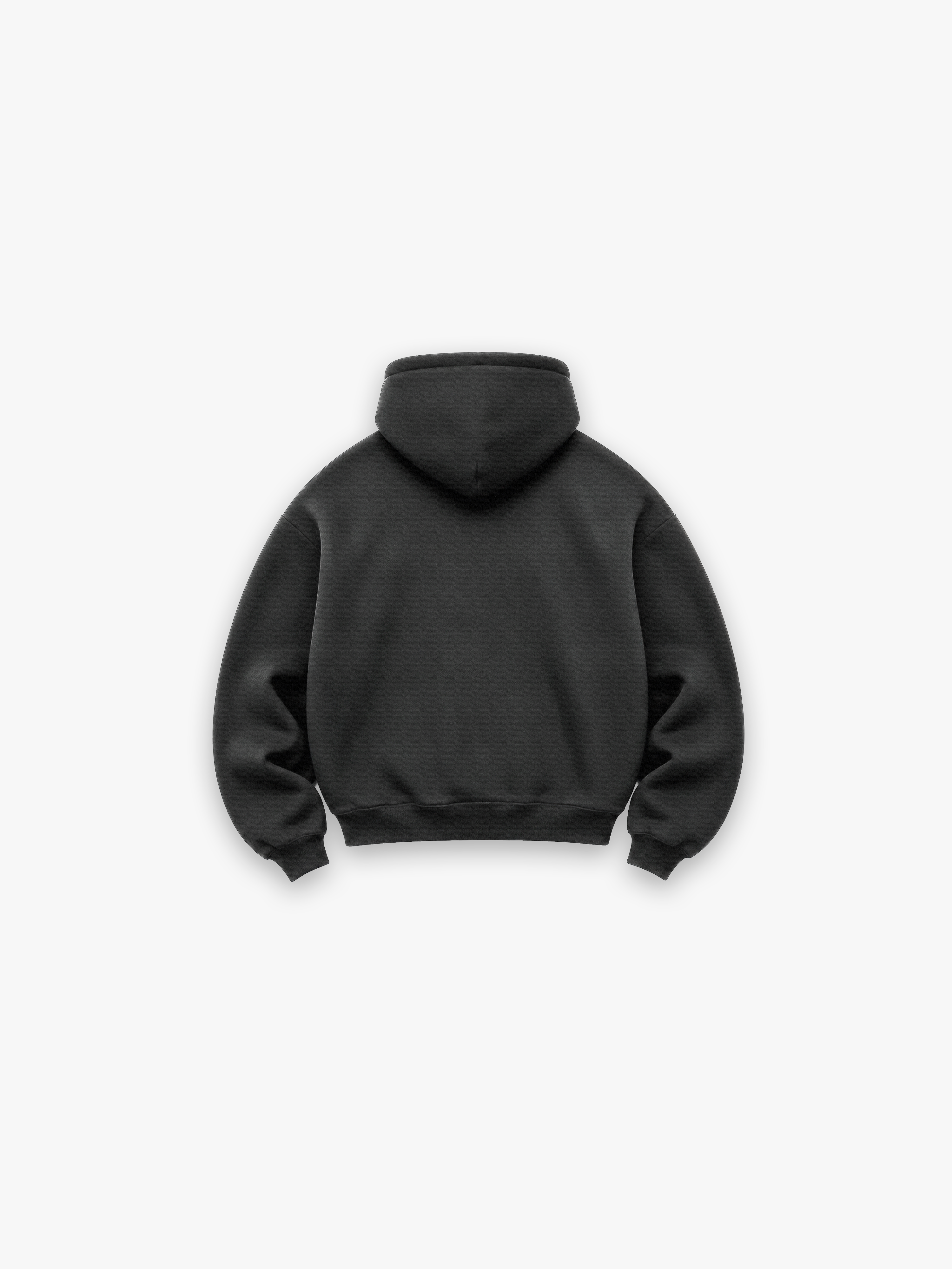 HCX 2026 match: Essential Heavyweight Fleece Hoodie - heavyweight hoodie back charcoal
